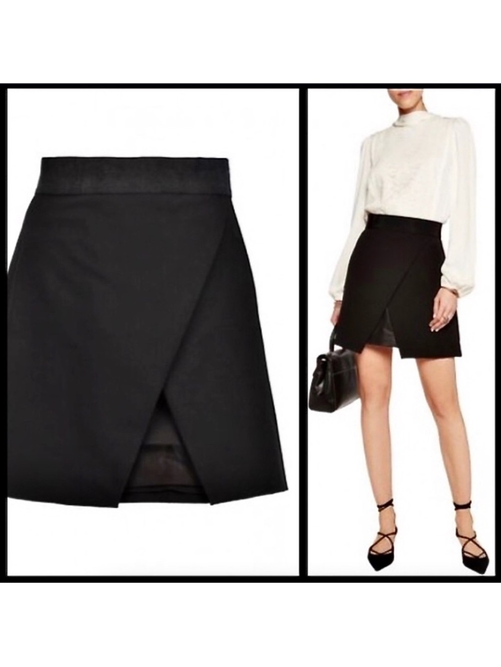 Alice + Olivia Black Mini Skirt
